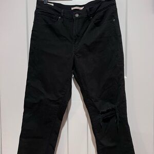 Black Distressed Jeans